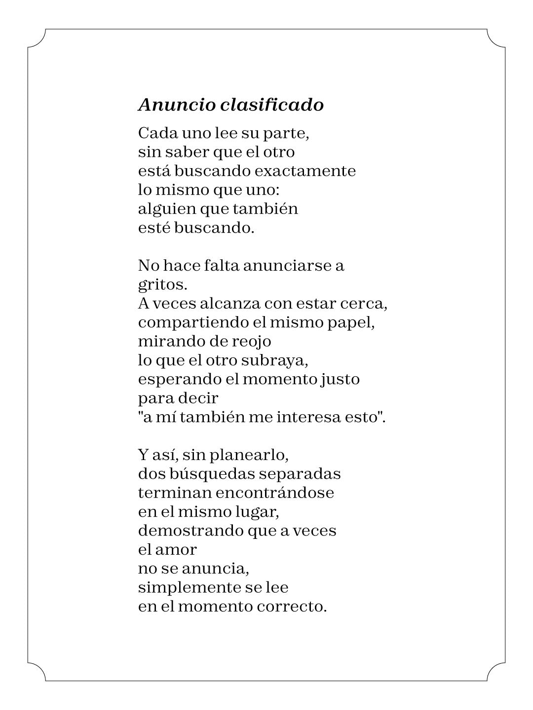 Anuncio clasificado