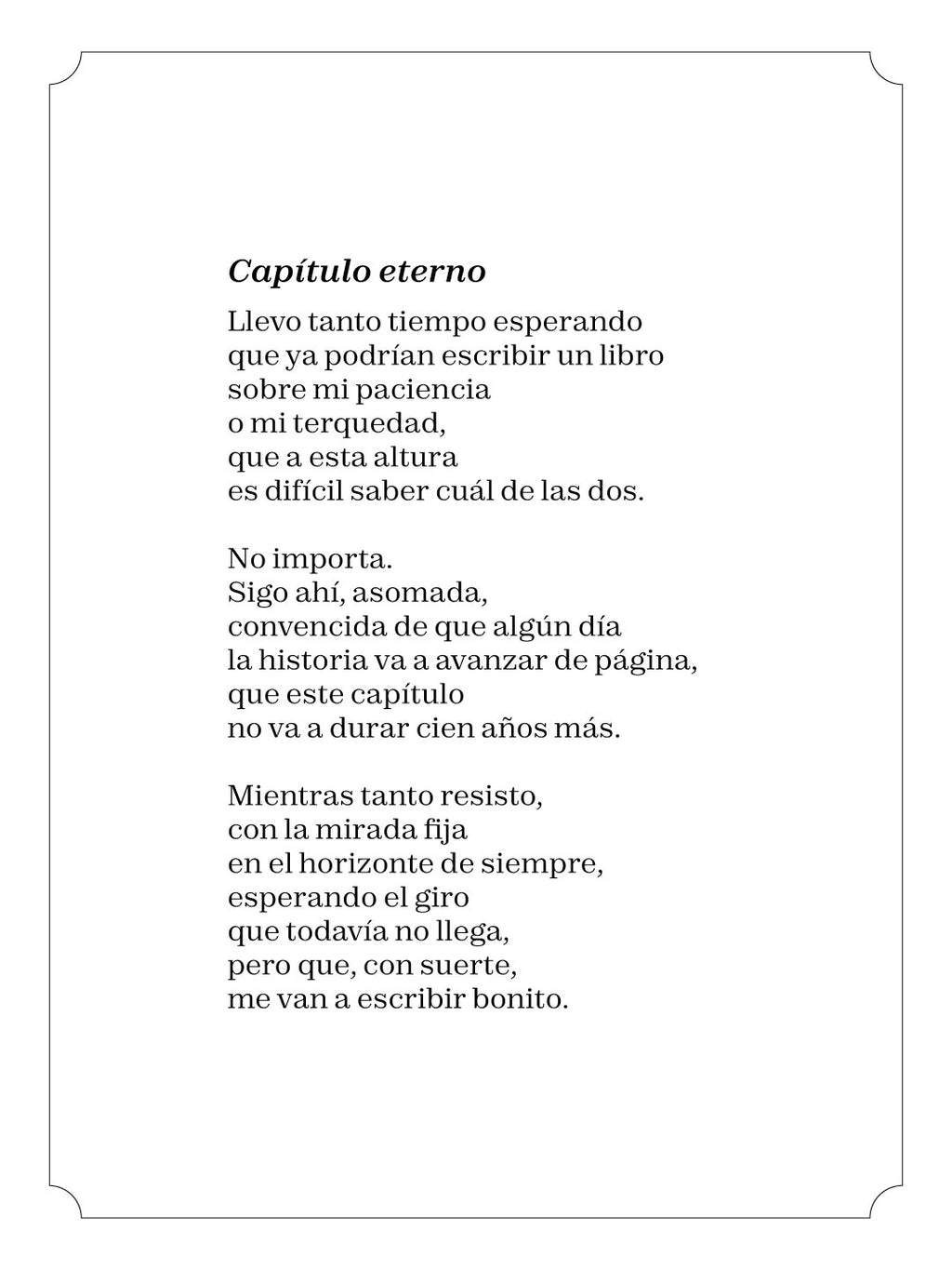 Capítulo eterno