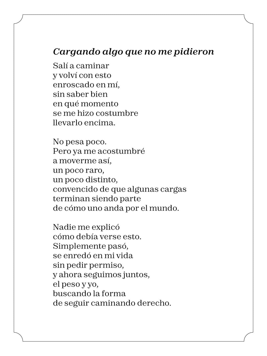 Cargando algo que no me pidieron