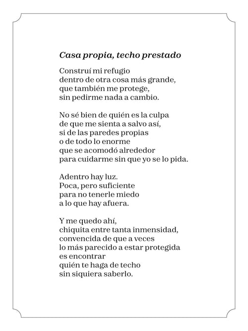 Casa propia, techo prestado