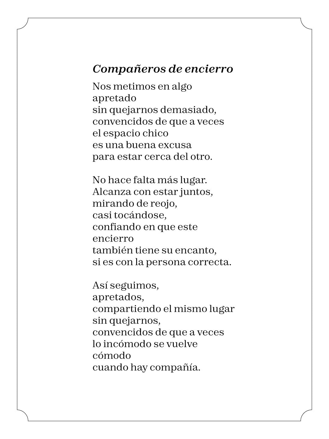 Compañeros de encierro