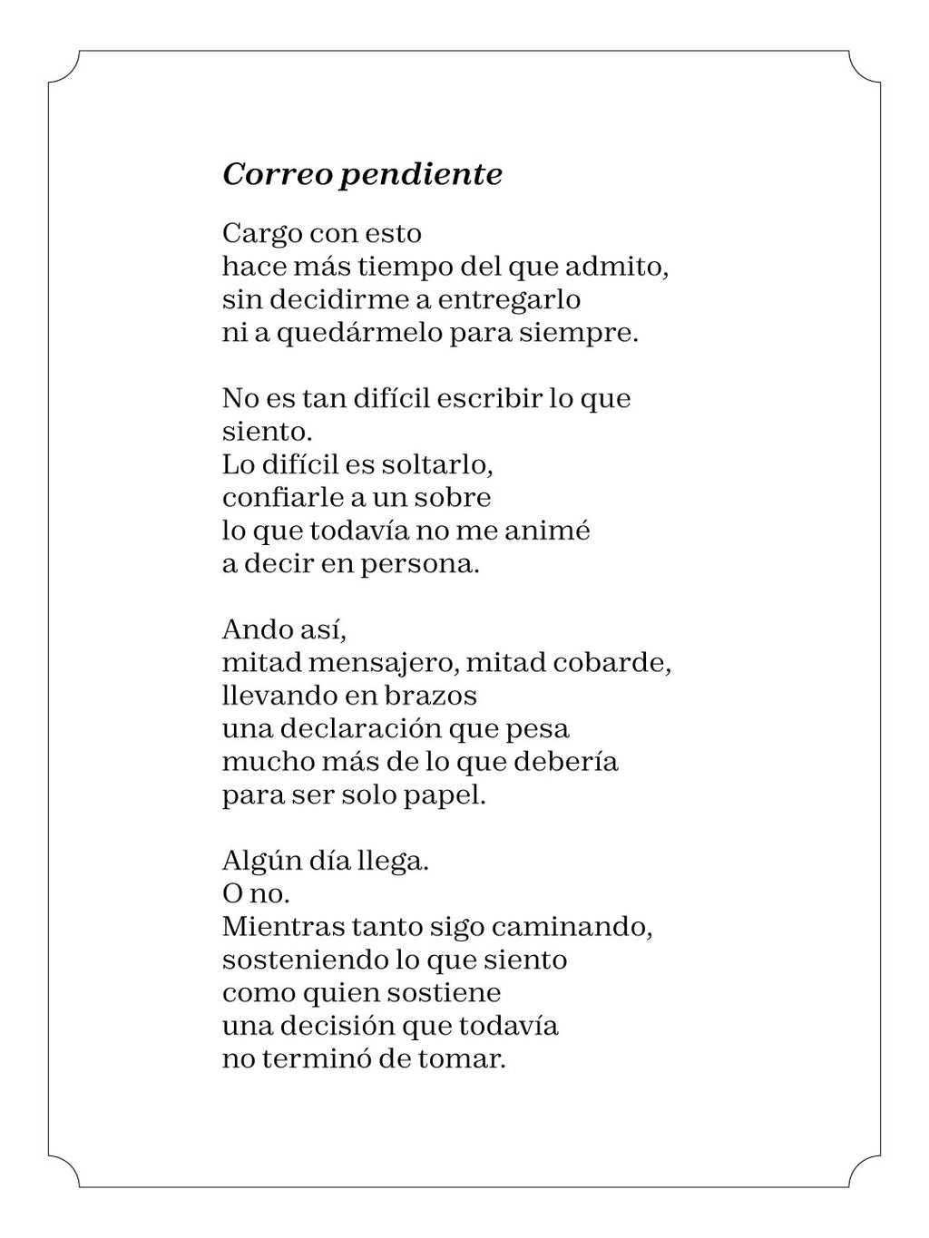 Correo pendiente