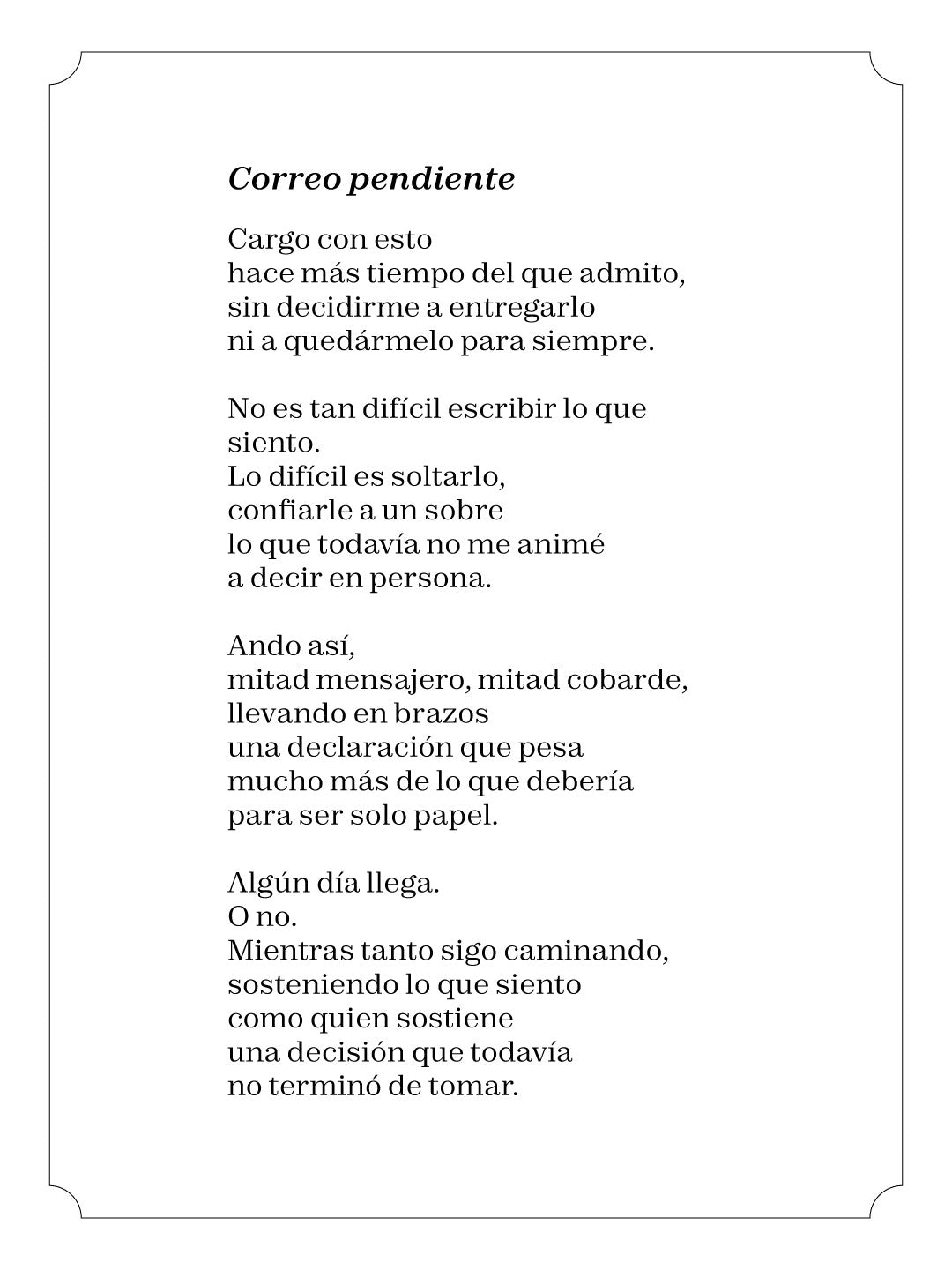 Correo pendiente