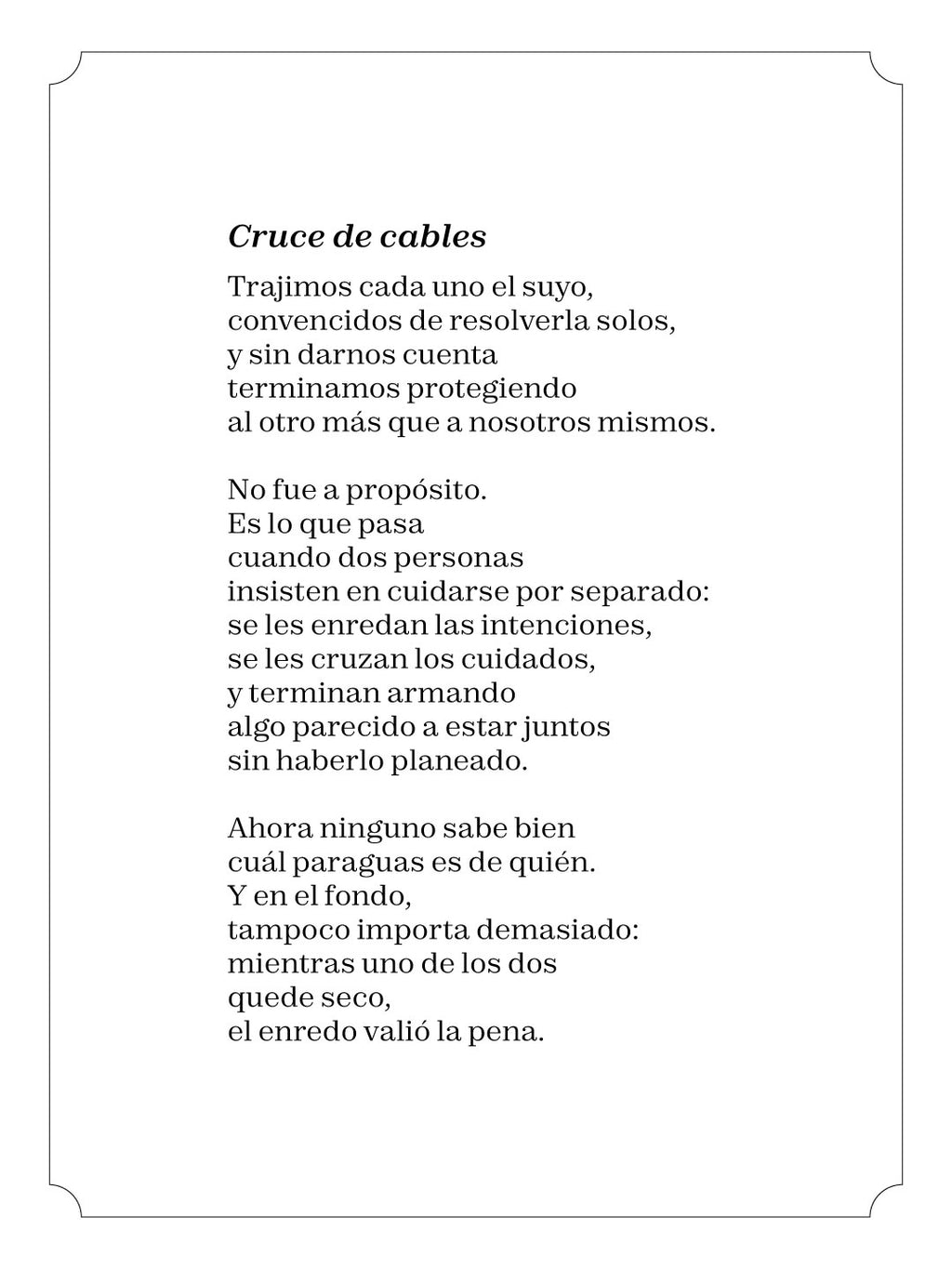 Cruce de cables