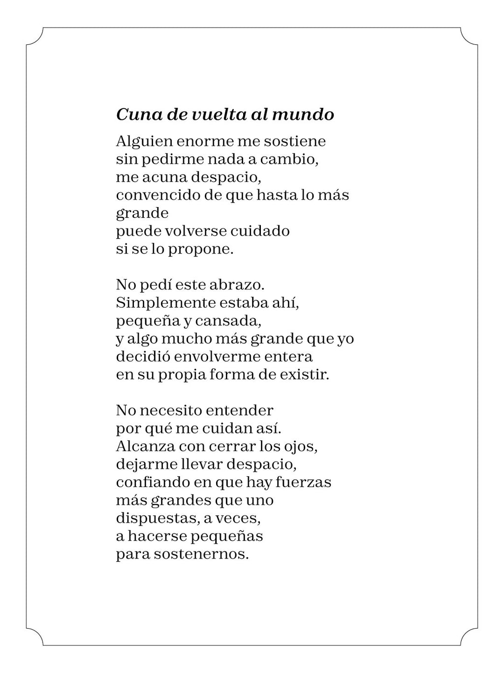 Cuna de vuelta al mundo