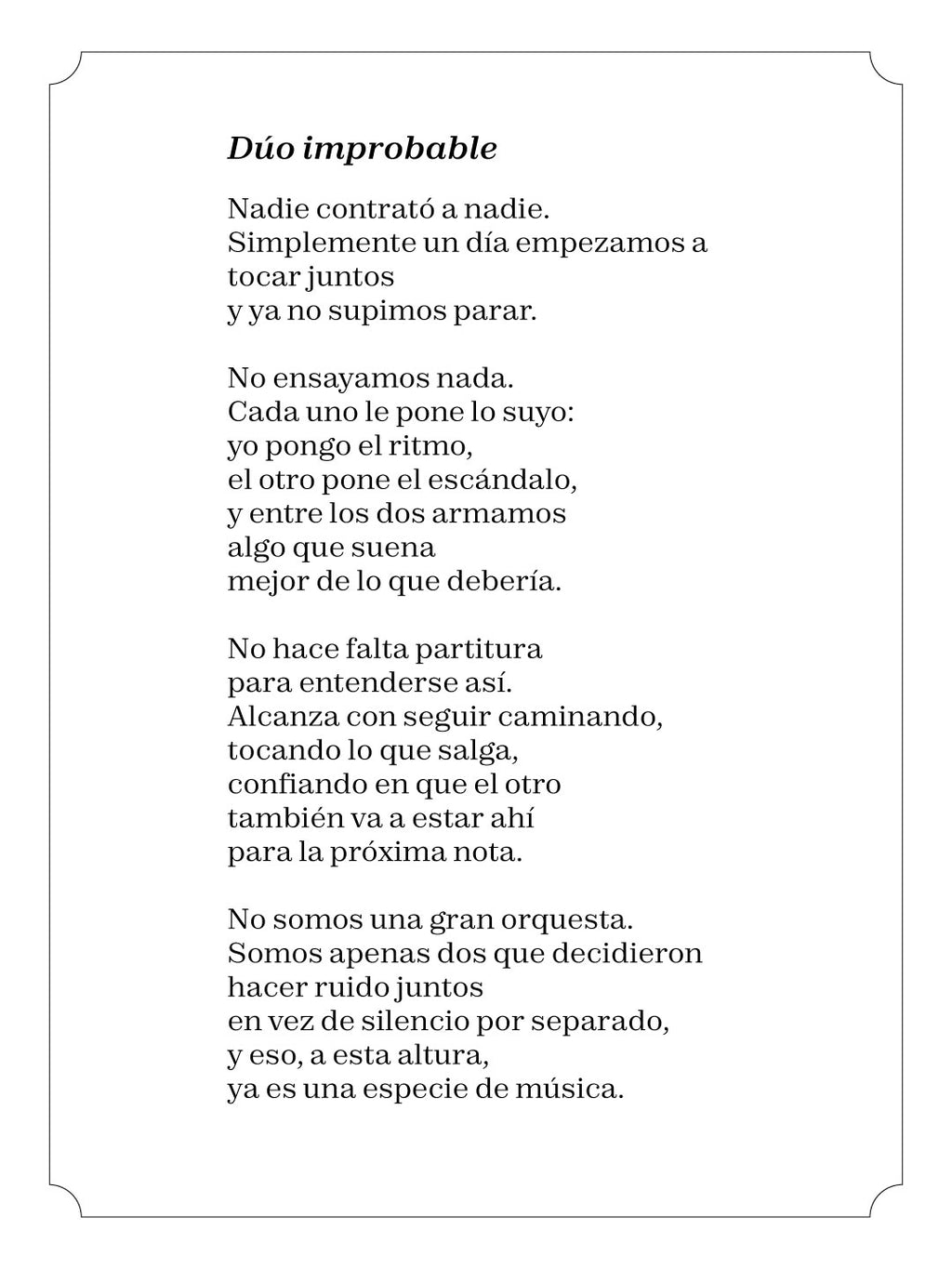 Dúo improbable