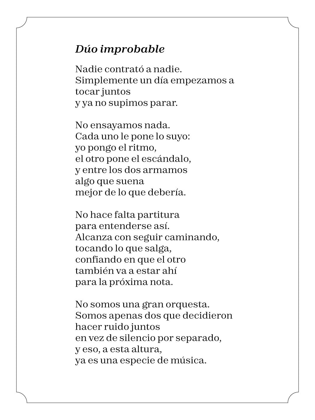 Dúo improbable