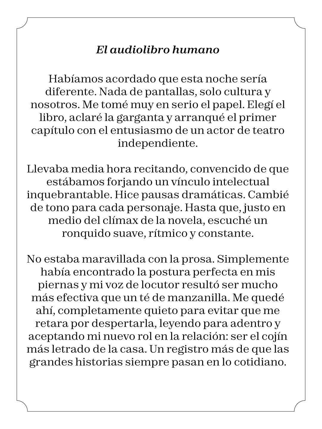 El audiolibro humano