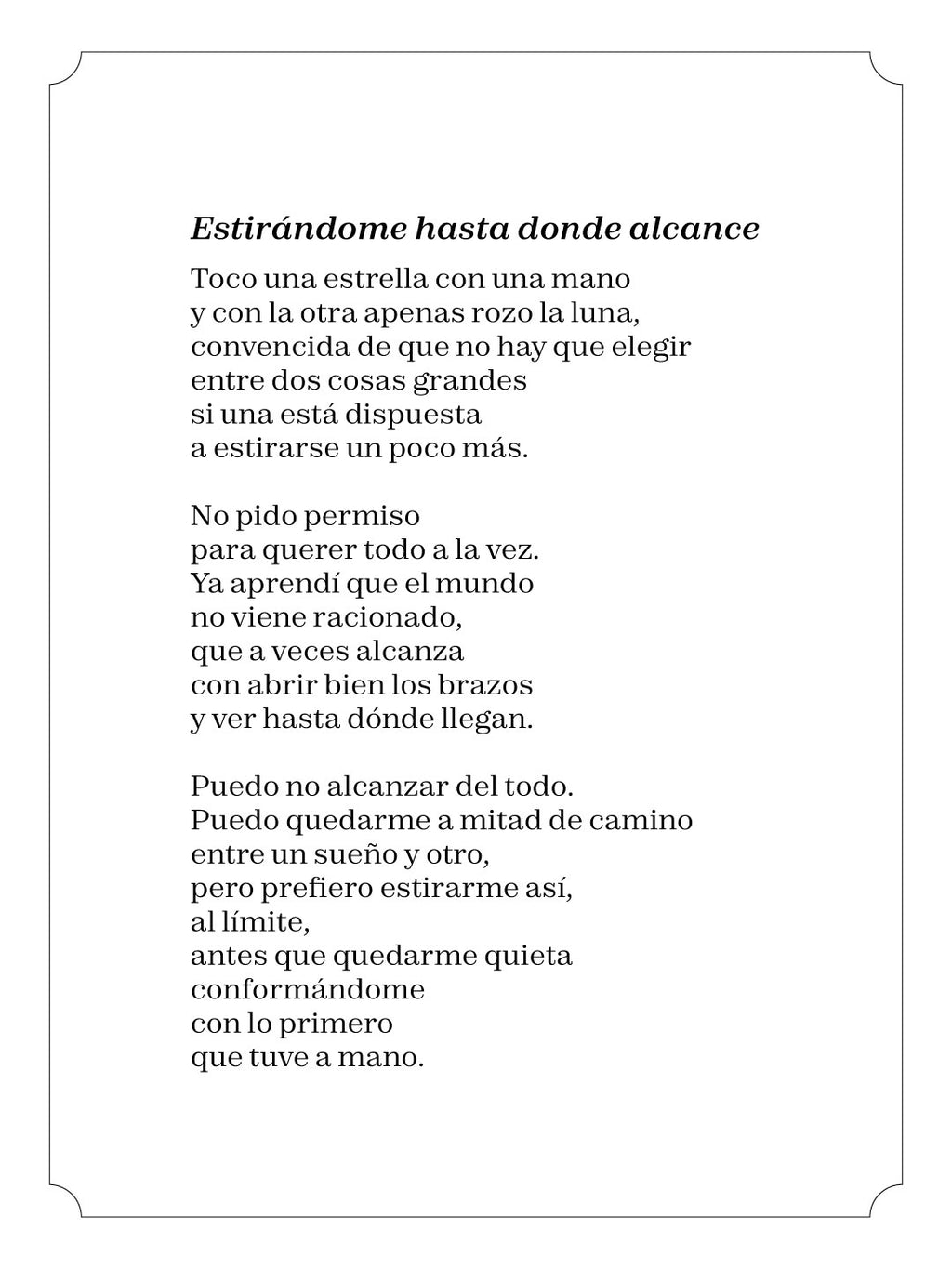 Estirándome hasta donde alcance
