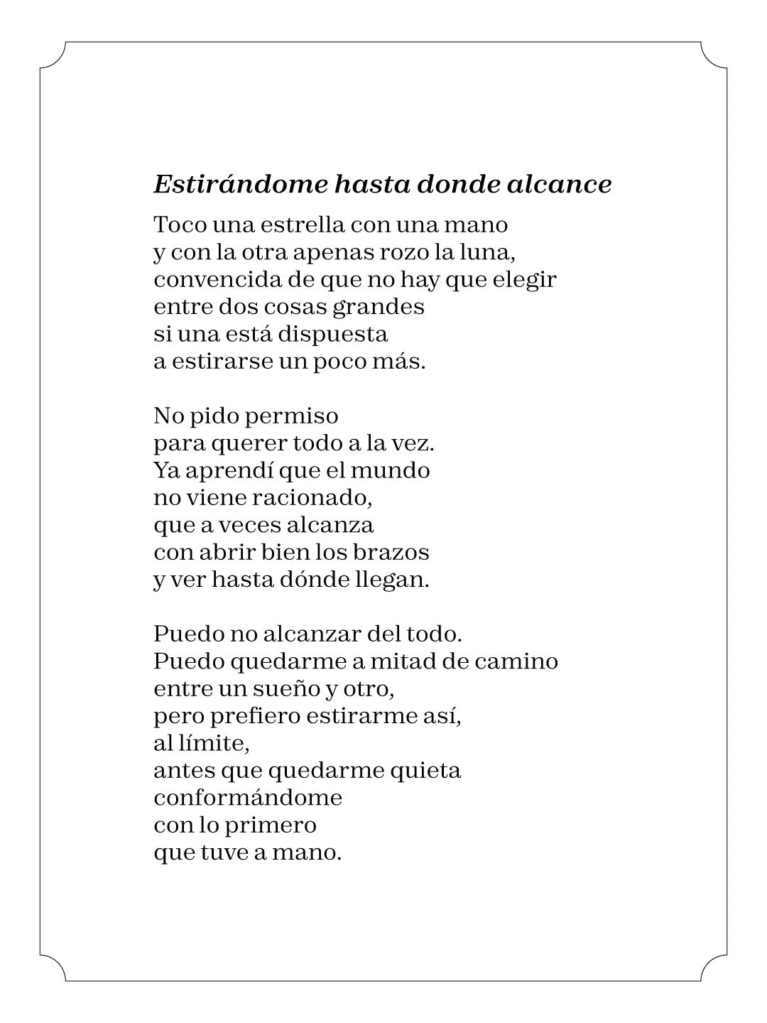 Estirándome hasta donde alcance