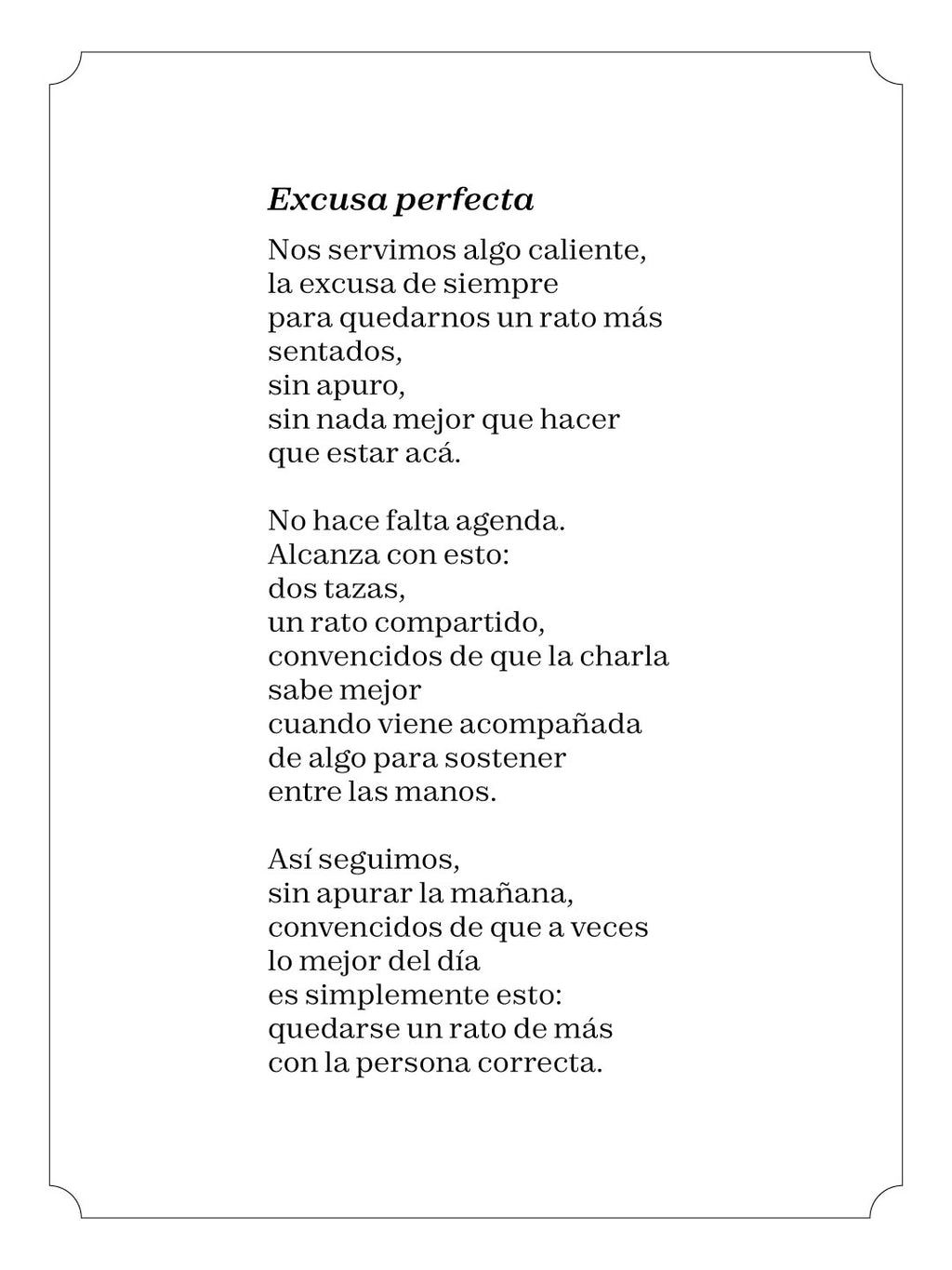 Excusa perfecta