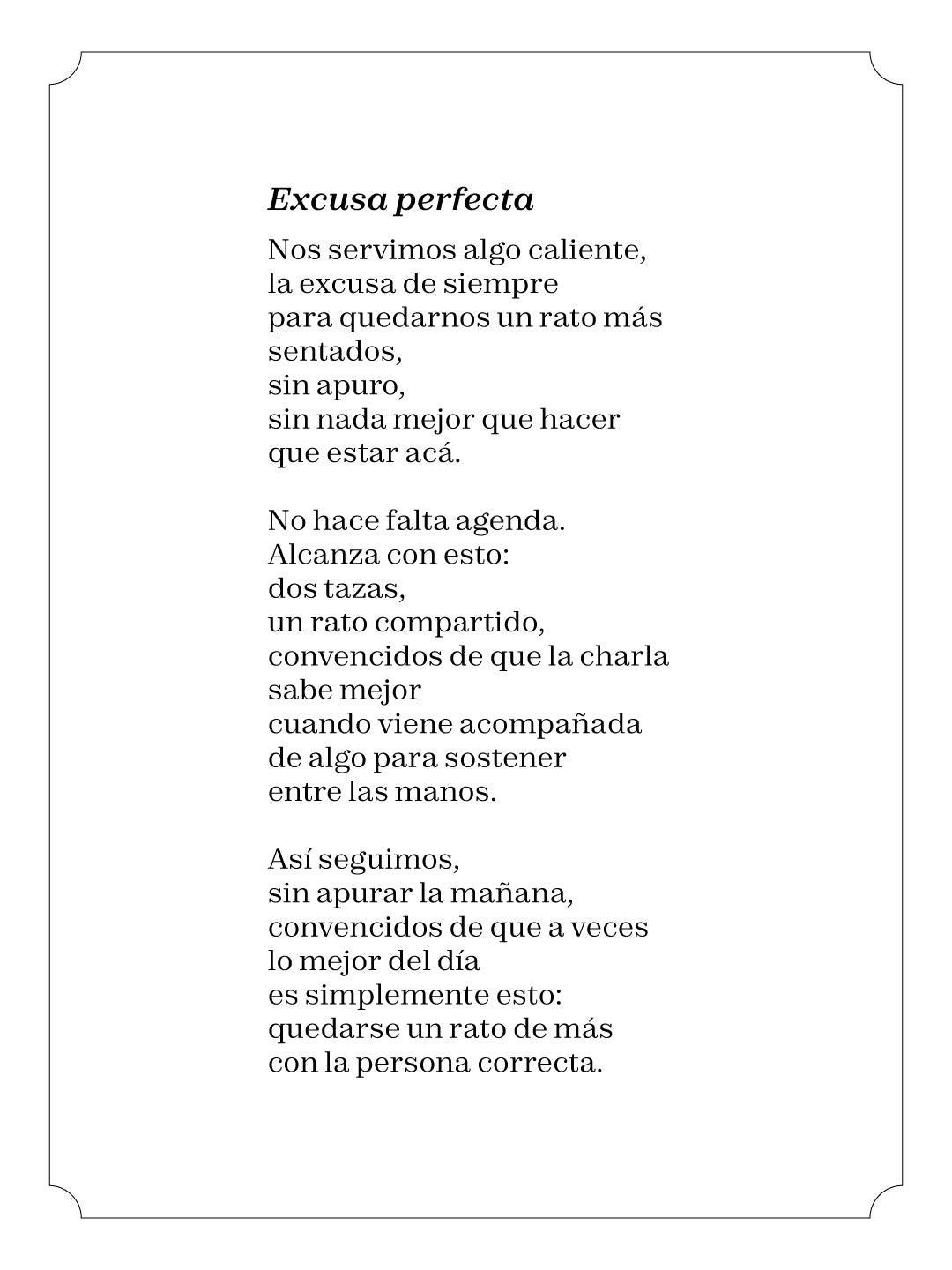 Excusa perfecta