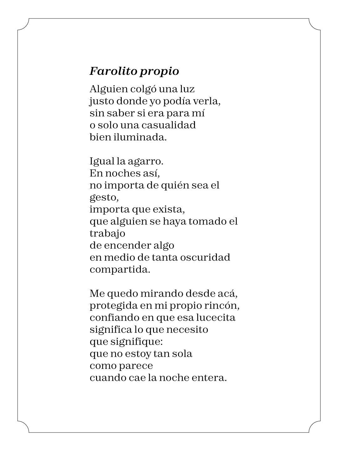 Farolito propio