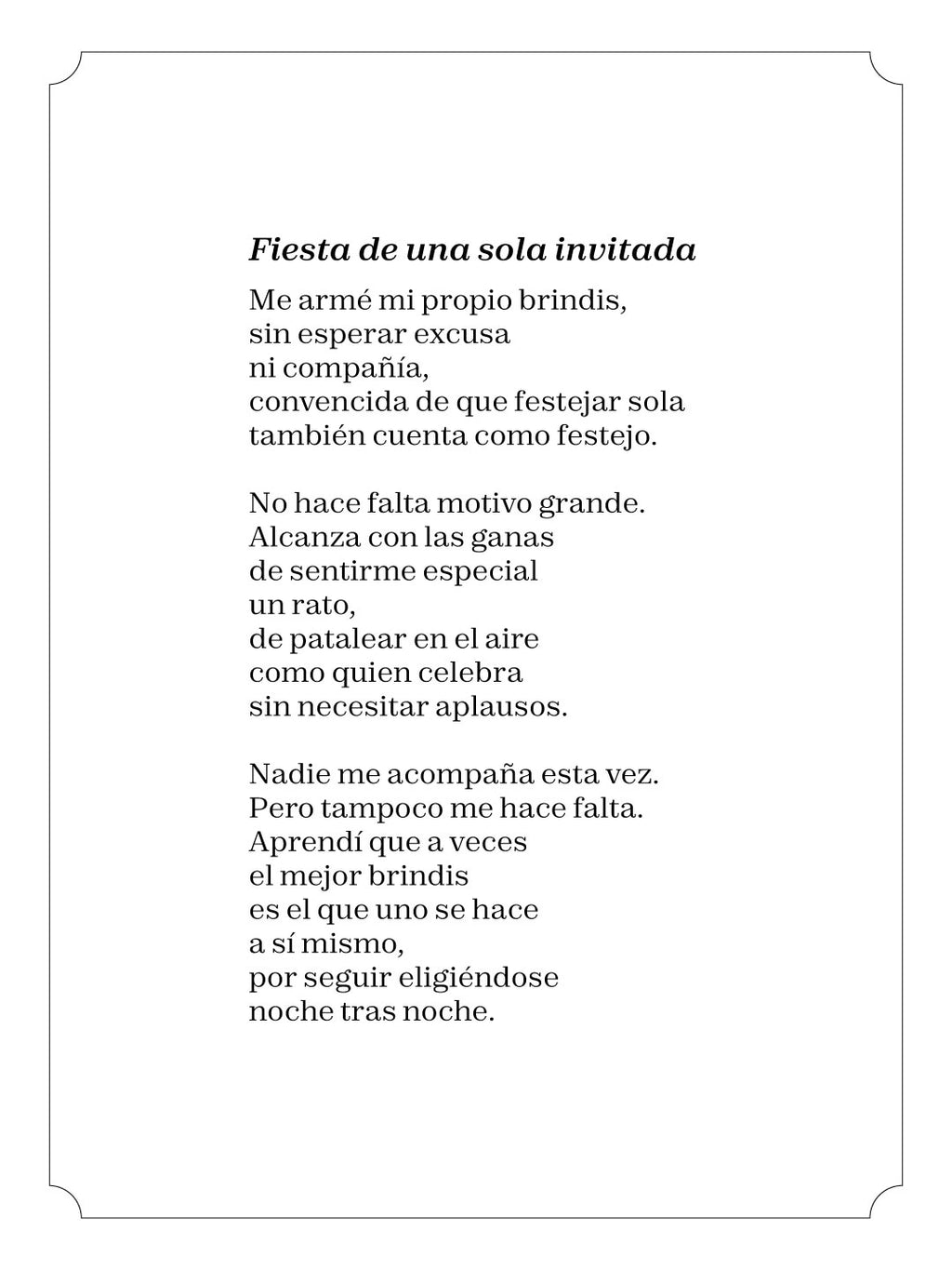Fiesta de una sola invitada