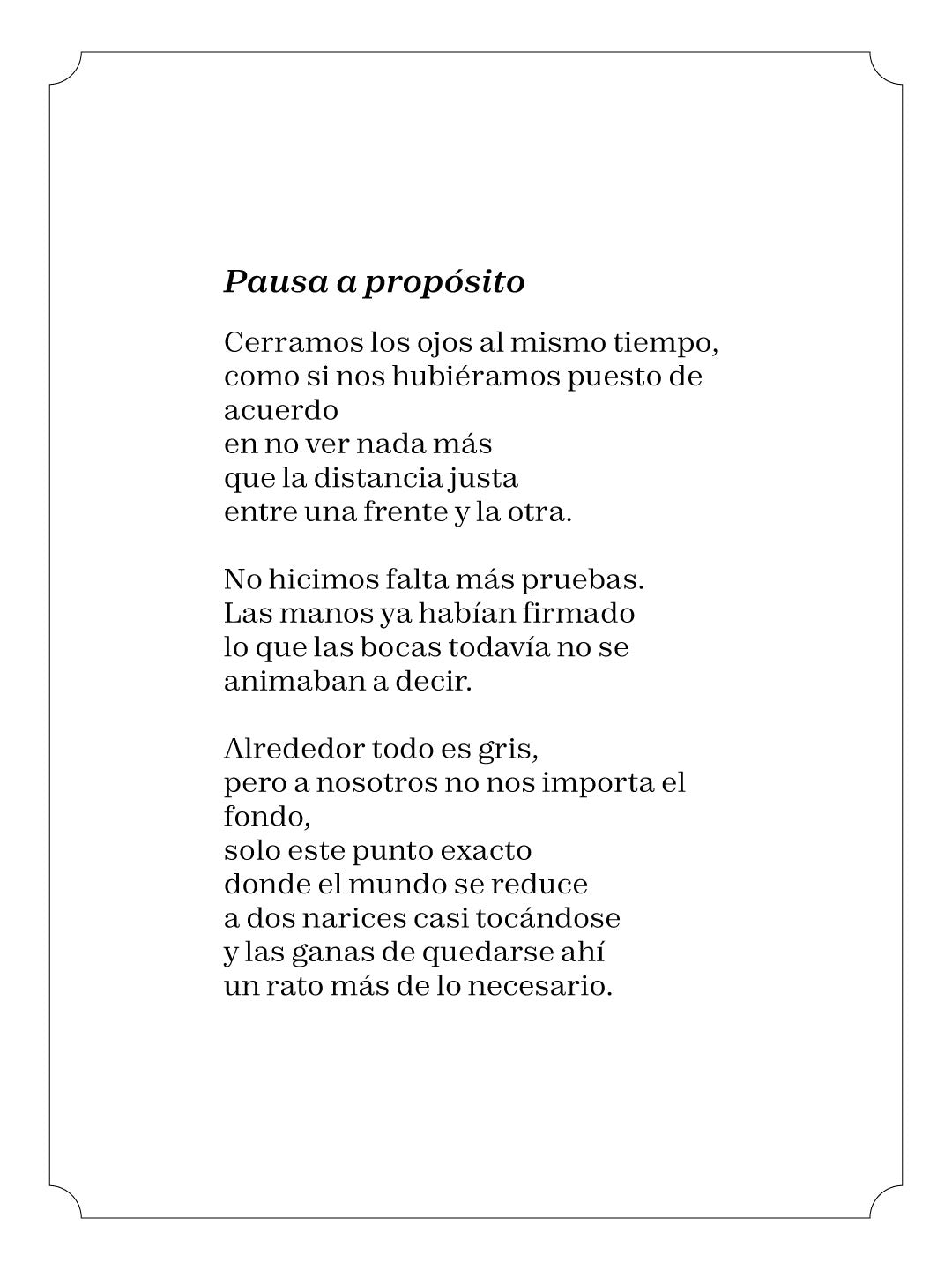 Pausa a propósito