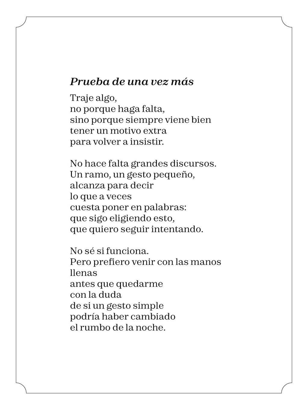 Prueba de una vez más