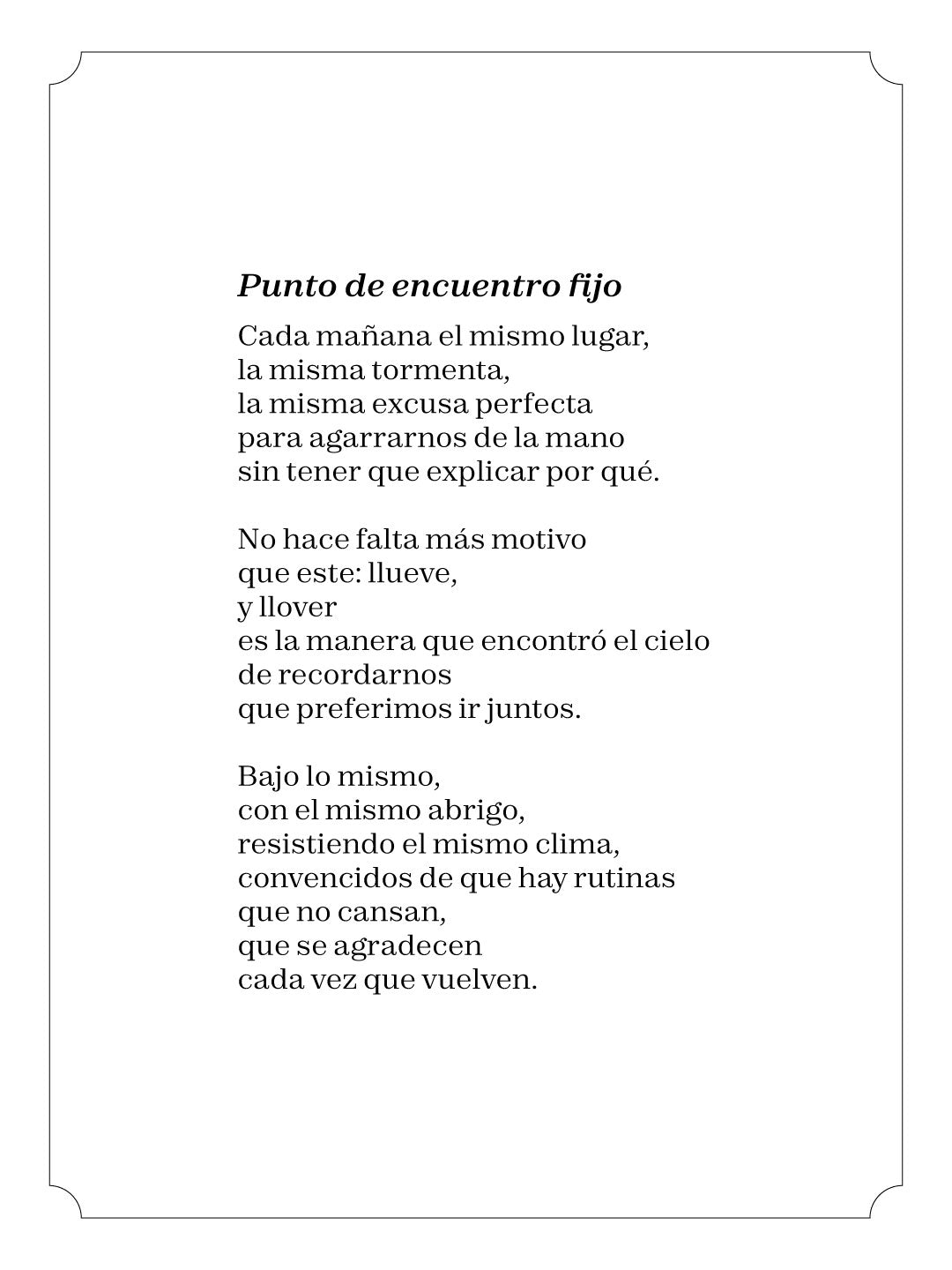 Punto de encuentro fijo