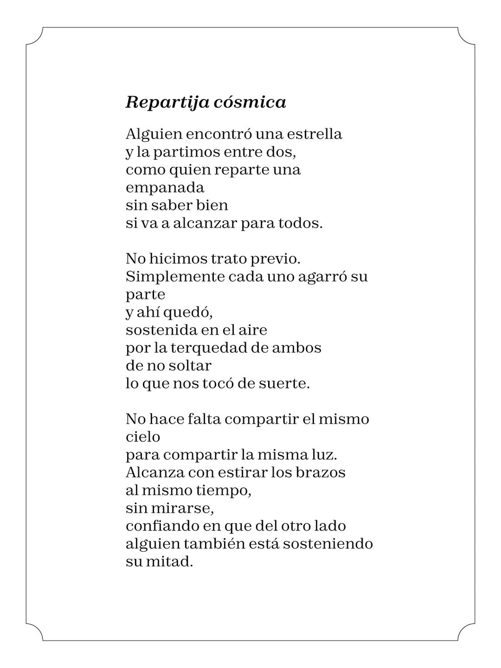 Repartija cósmica