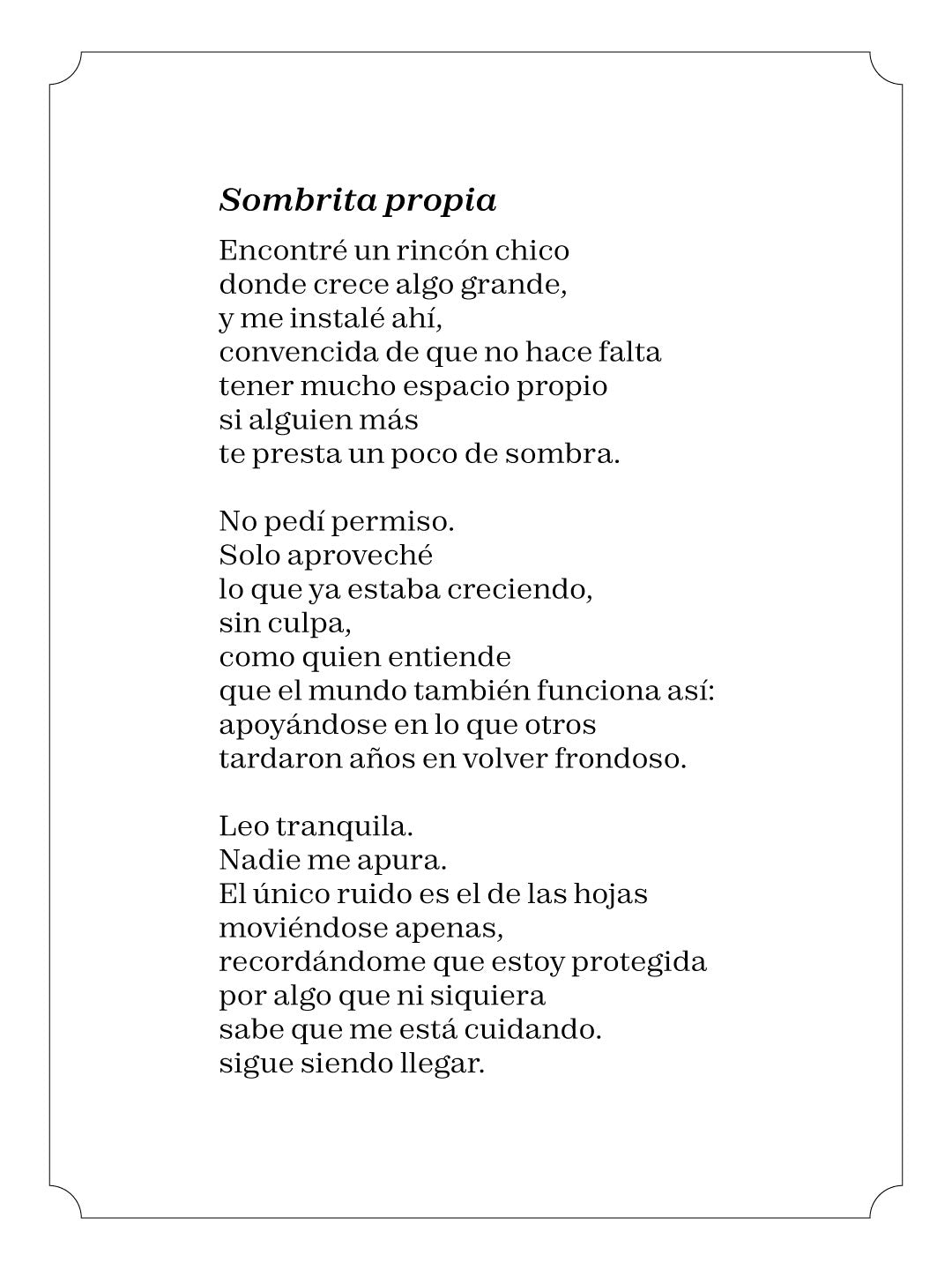 Sombrita propia