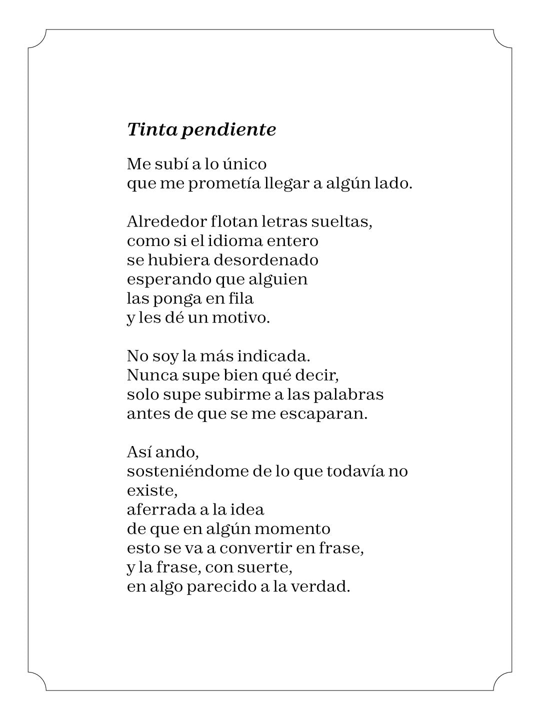 Tinta pendiente