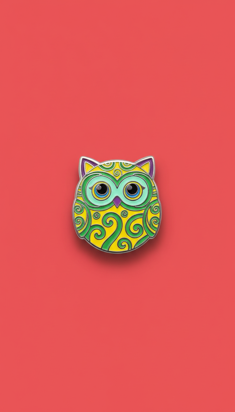 Pin esmaltado divertido con arte exclusivo
