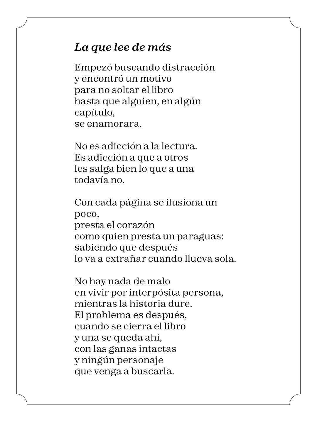 La que lee de más