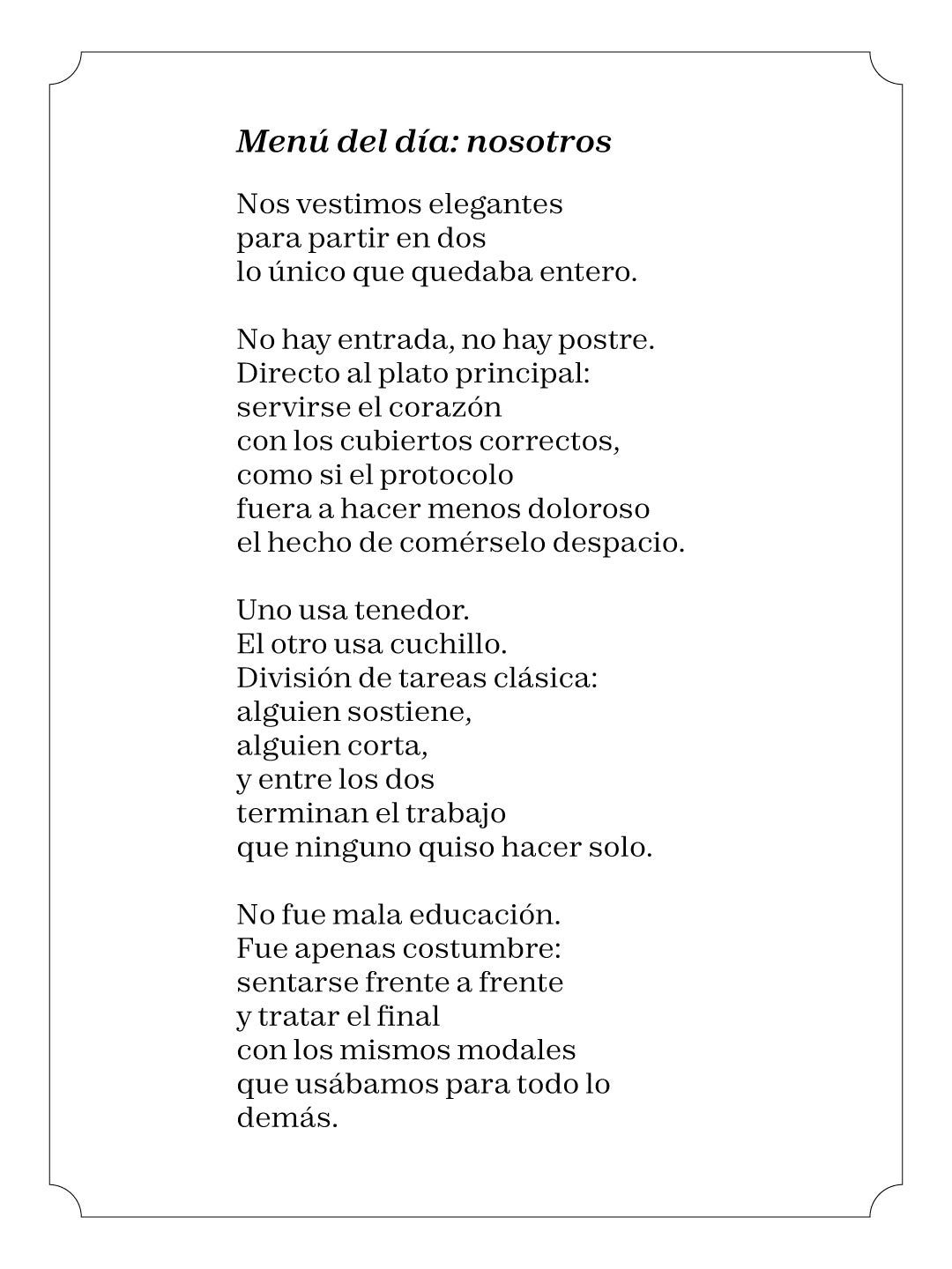 Menú del día